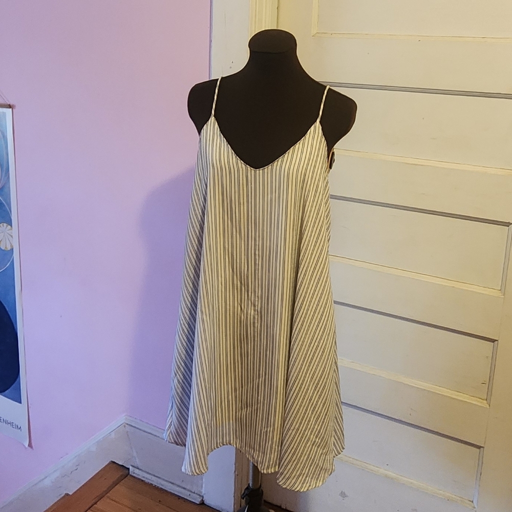Peach Love Striped Spaghetti Strap Dress